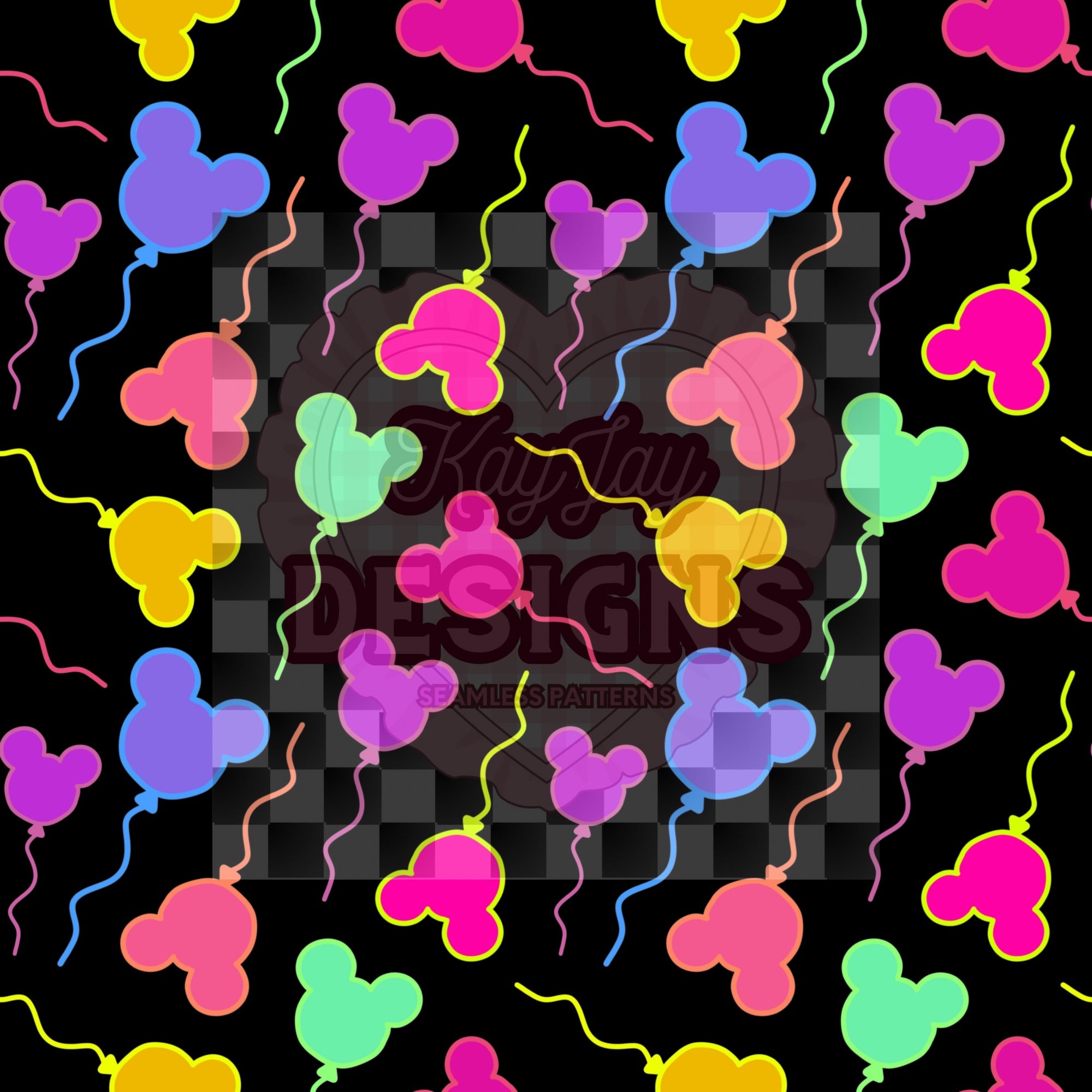 Neon mouse balloons