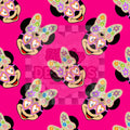 Minnie smiley floral bow