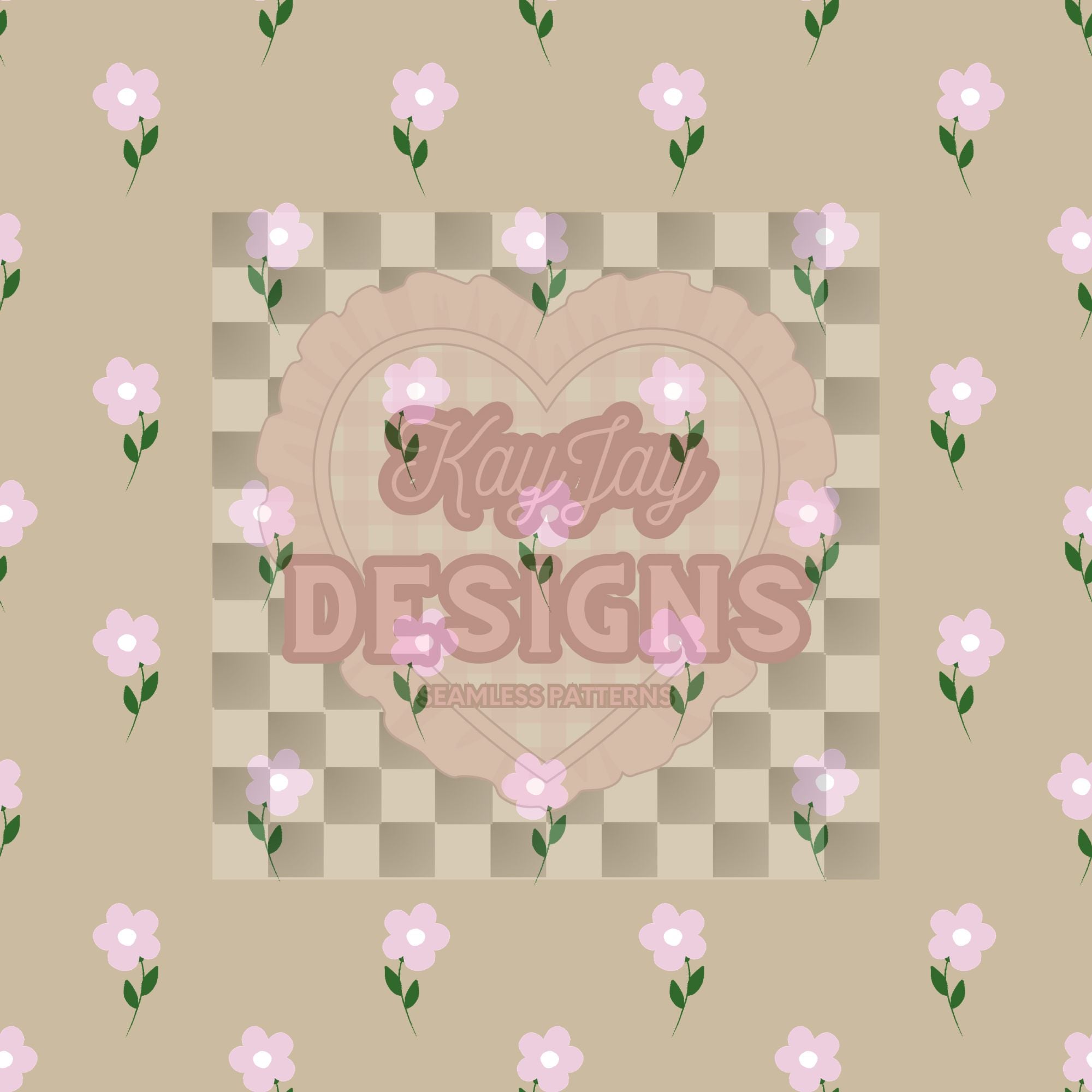 Simple floral with coord stripes