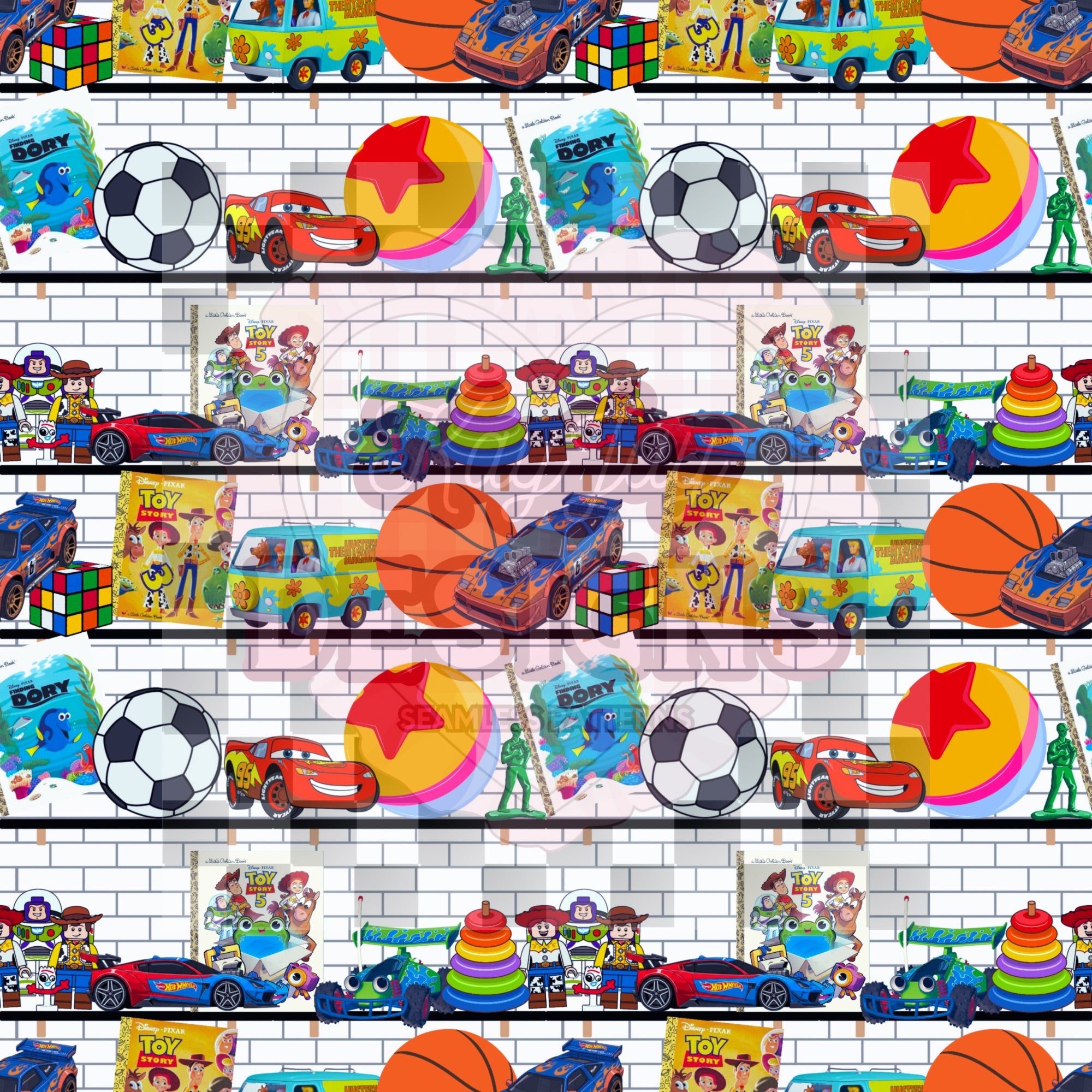 Toy shelves