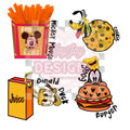 Mickey and friends food clipart bundle